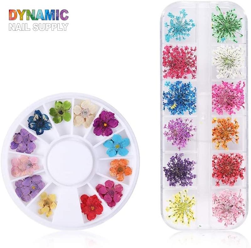 3D Dry Flowers Nail Art Stickers - Enhance Your Nails with Natural Elegance